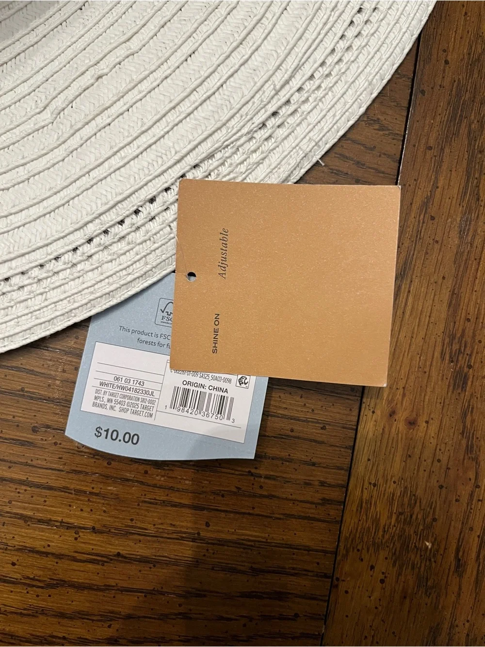 Shade & Shore White Straw Sun Hat, new with tags - Picture 7 of 9
